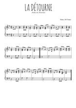Téléchargez l'arrangement pour piano de la partition de La détourne en PDF